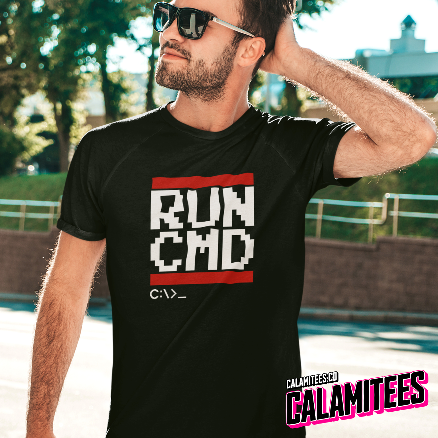 RUN CMD - Parody Logo Geek T-Shirt
