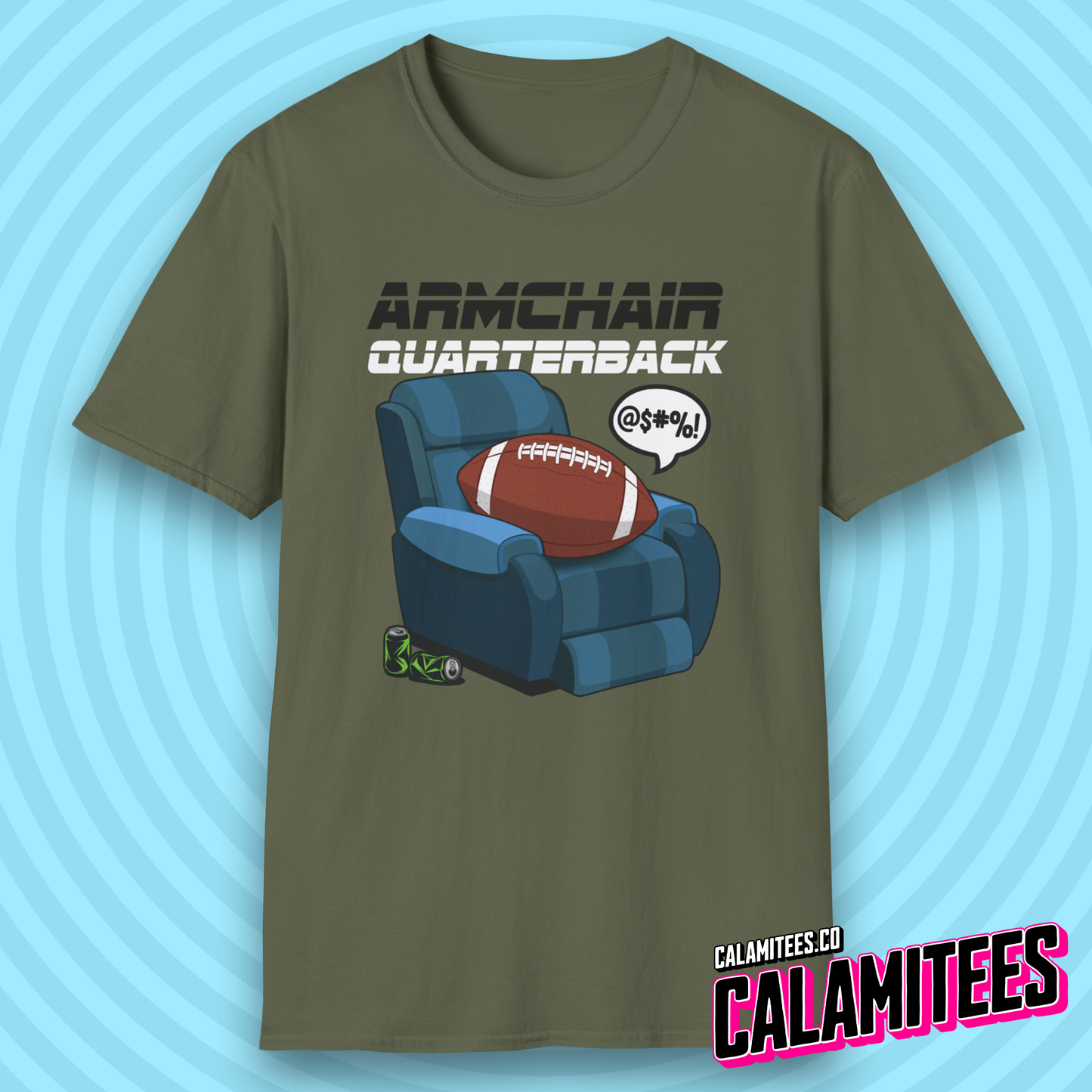 Armchair Quarterback Funny American Football Lover T-Shirt