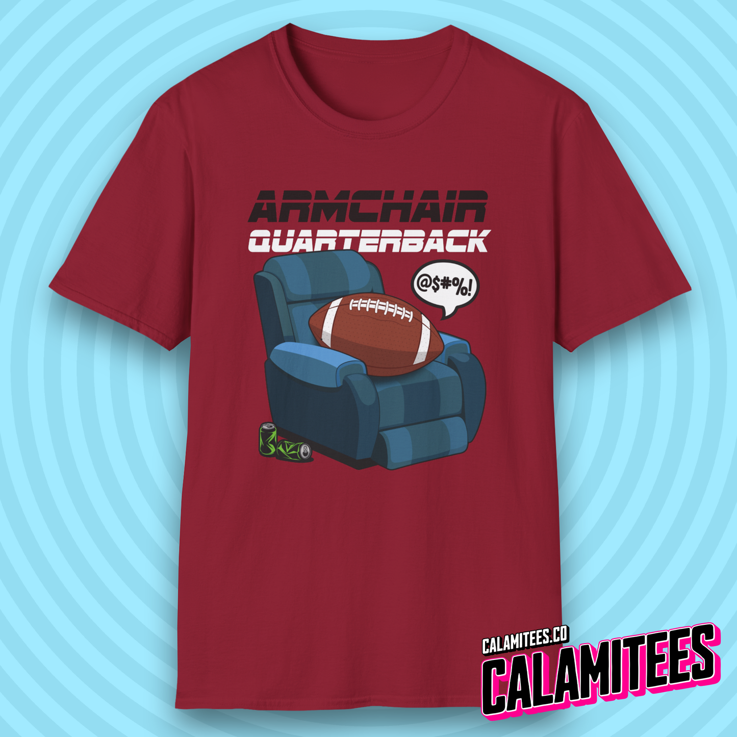 Armchair Quarterback Funny American Football Lover T-Shirt
