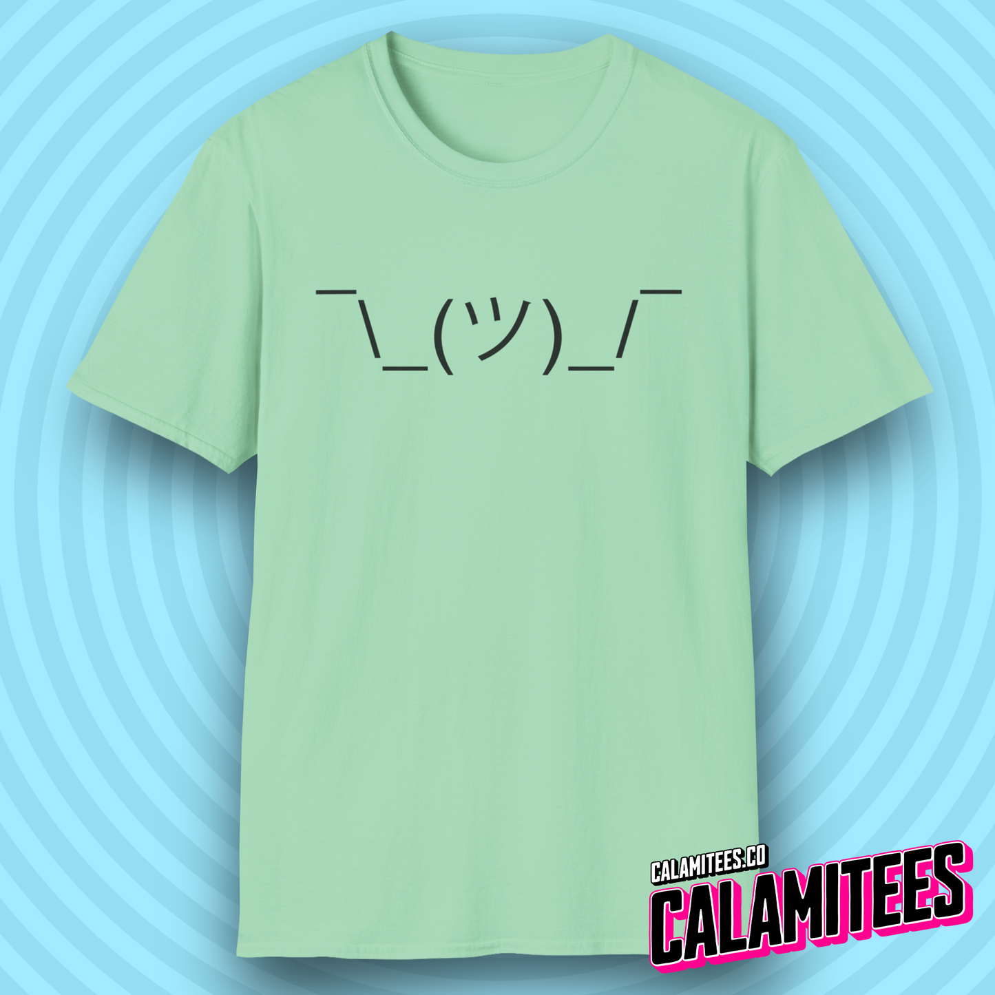 Shrug Emote ASCII Text Typographic Graphic Tee Nerd Geek Internet T-Shirt