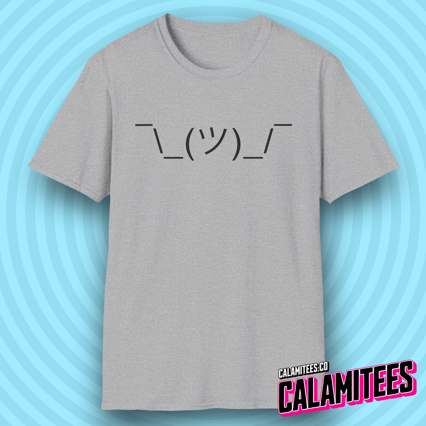 Shrug Emote ASCII Text Typographic Graphic Tee Nerd Geek Internet T-Shirt
