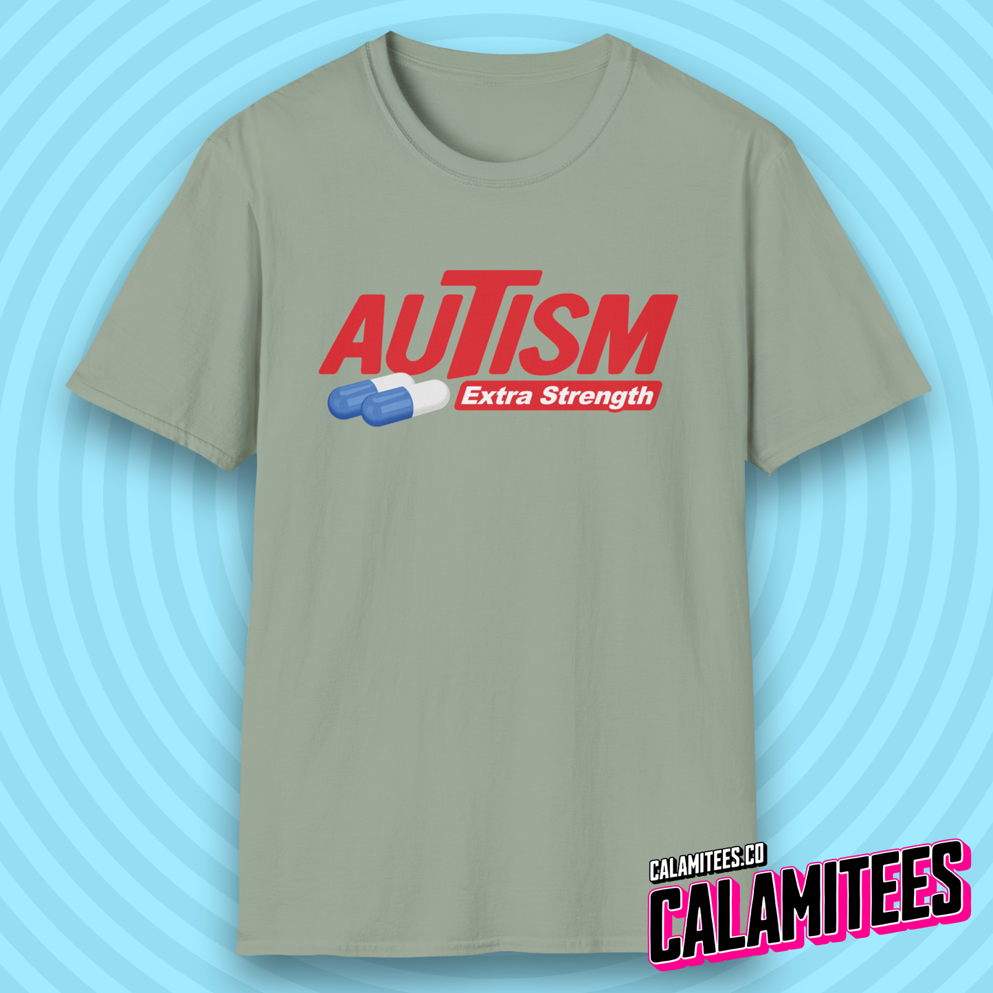 Autism Extra Strength Autistic Humor Parody Logo T-Shirt