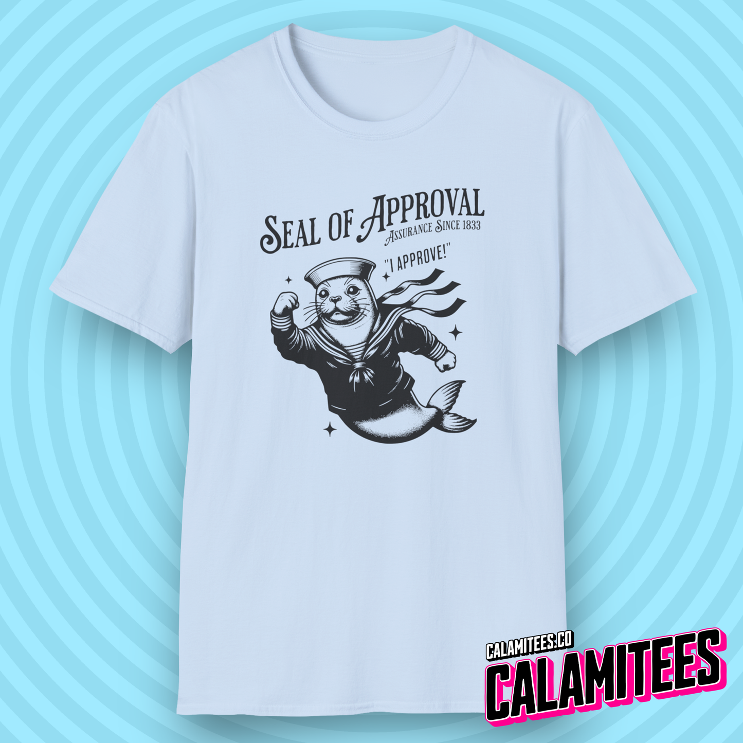 Seal Of Approval Vintage Style Joke Graphic Tee Funny T-Shirt
