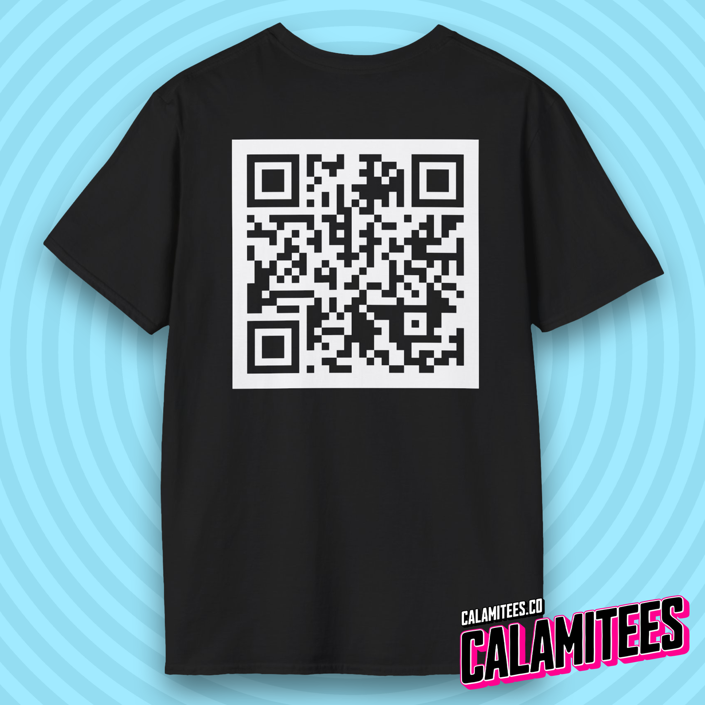 Rick Roll QR Code Prank Never Gonne Give You Up Rick Astle Video T-Shirt by CALAMITEES.co