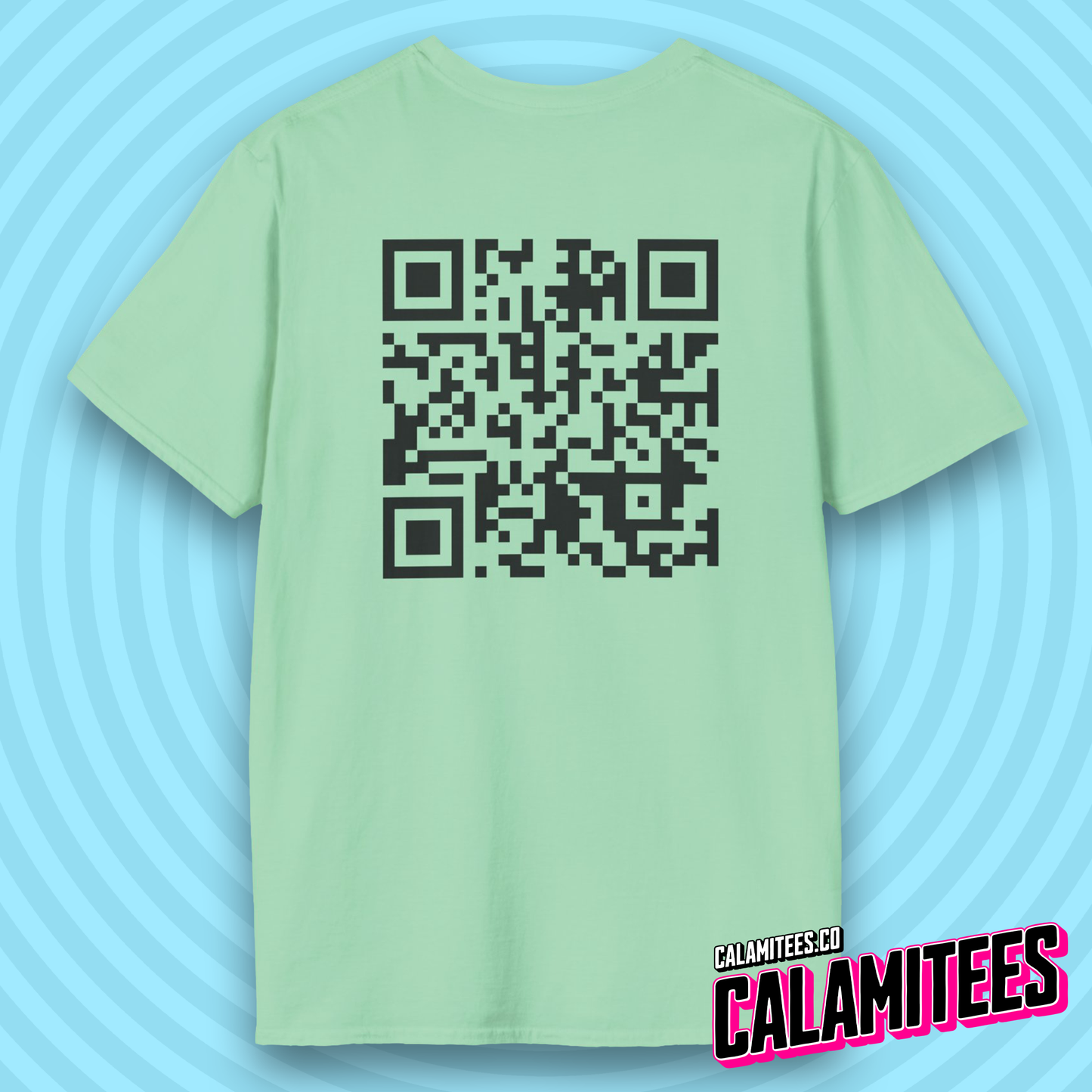 Rick Roll QR Code Prank Never Gonne Give You Up Rick Astle Video T-Shirt by CALAMITEES.co