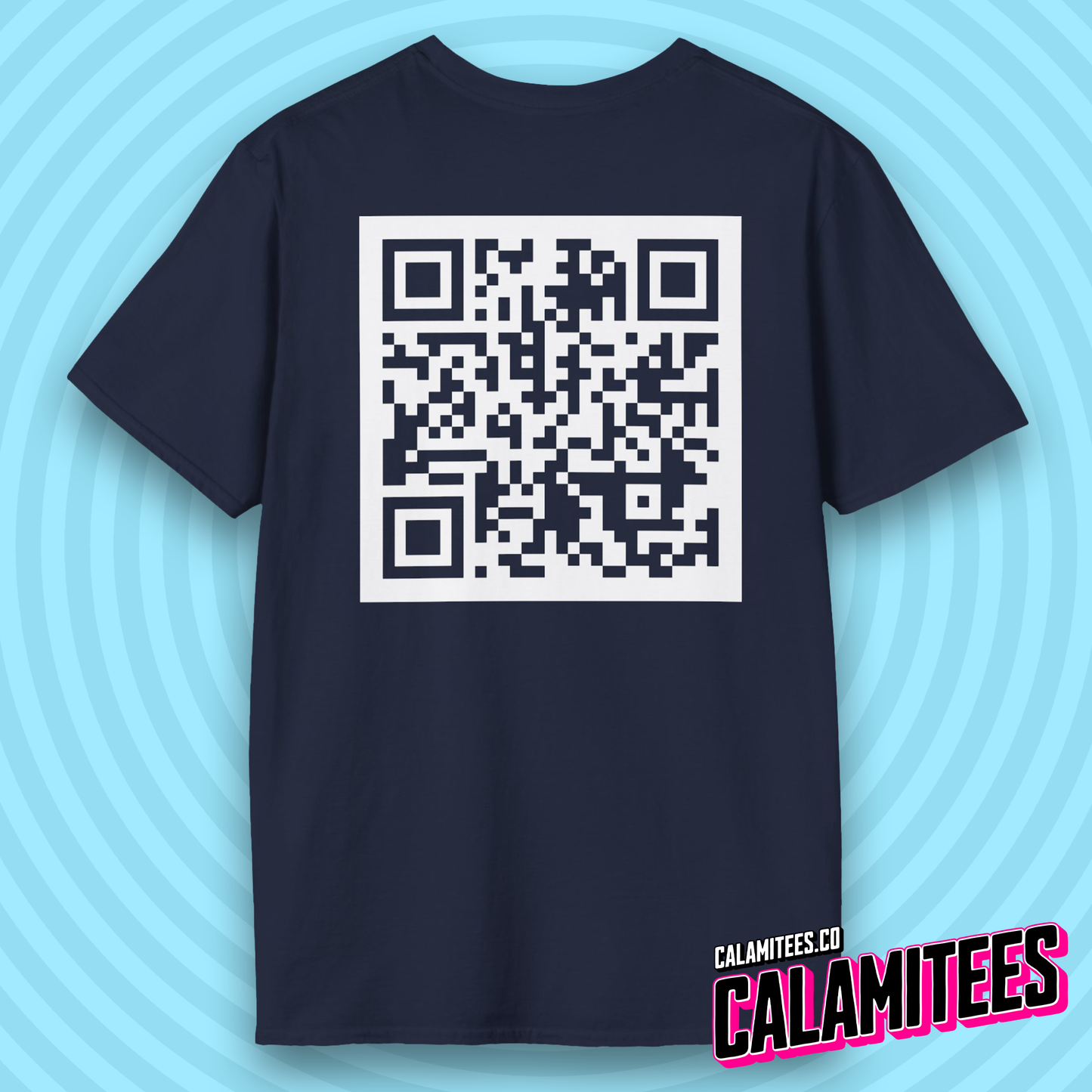 Rick Roll QR Code Prank Never Gonne Give You Up Rick Astle Video T-Shirt by CALAMITEES.co