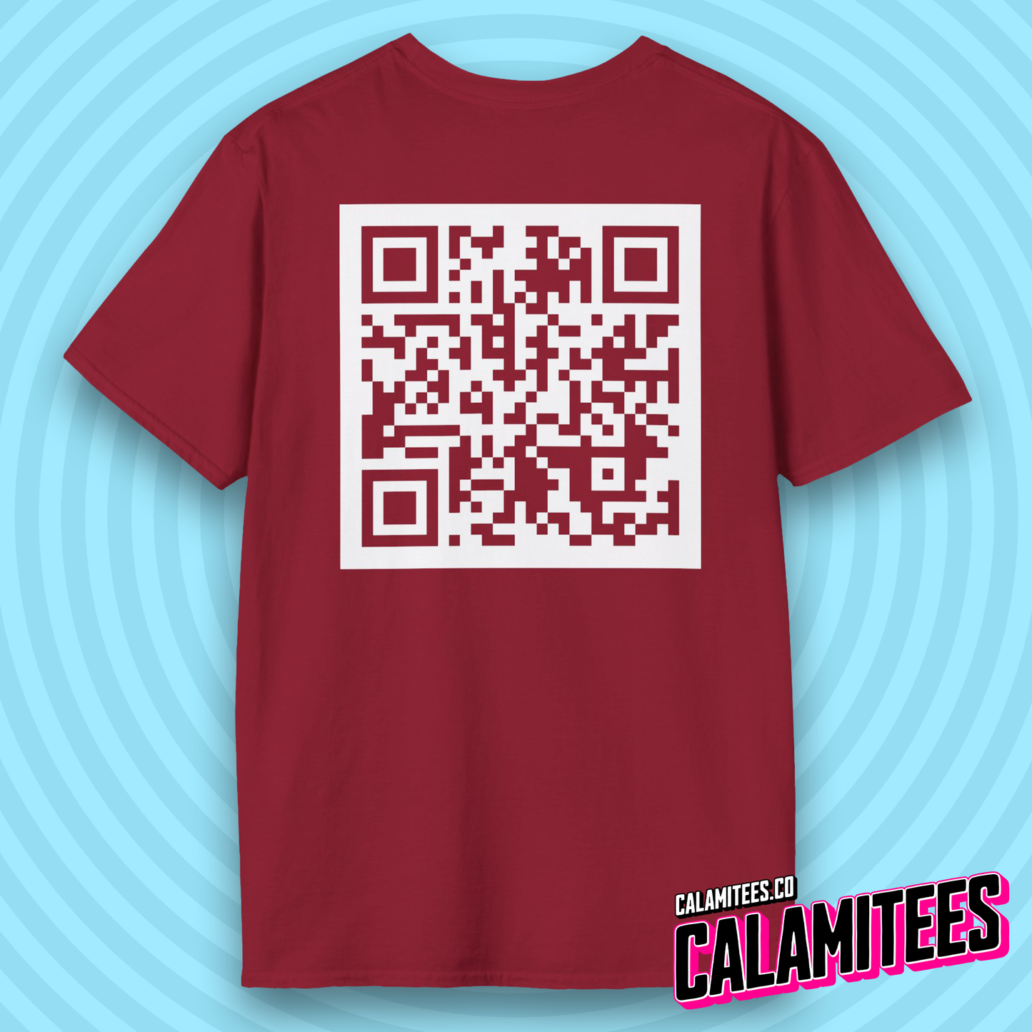 Rick Roll QR Code Prank Never Gonne Give You Up Rick Astle Video T-Shirt by CALAMITEES.co