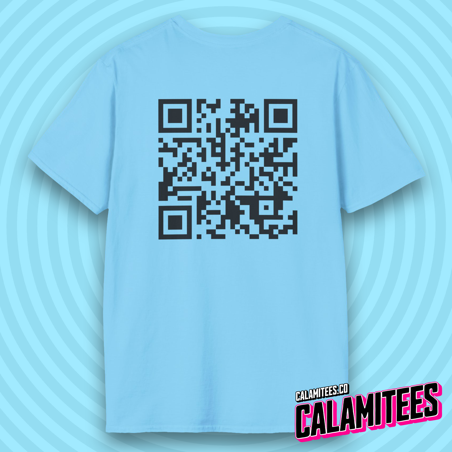 Rick Roll QR Code Prank Never Gonne Give You Up Rick Astle Video T-Shirt by CALAMITEES.co