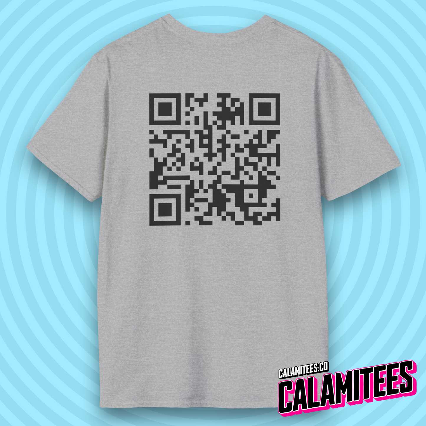 Rick Roll QR Code Prank Never Gonne Give You Up Rick Astle Video T-Shirt by CALAMITEES.co
