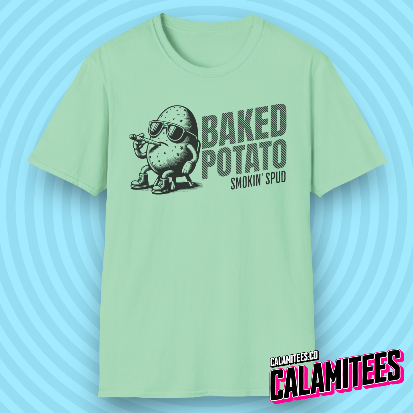 Baked Potato - Smokin Spud - Funny Cannabis T-Shirt
