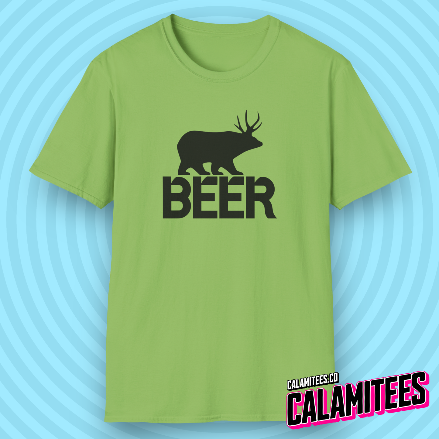 Beer - Bear with Deer Antlers - Behr Parody Logo (stacked) T-Shirt