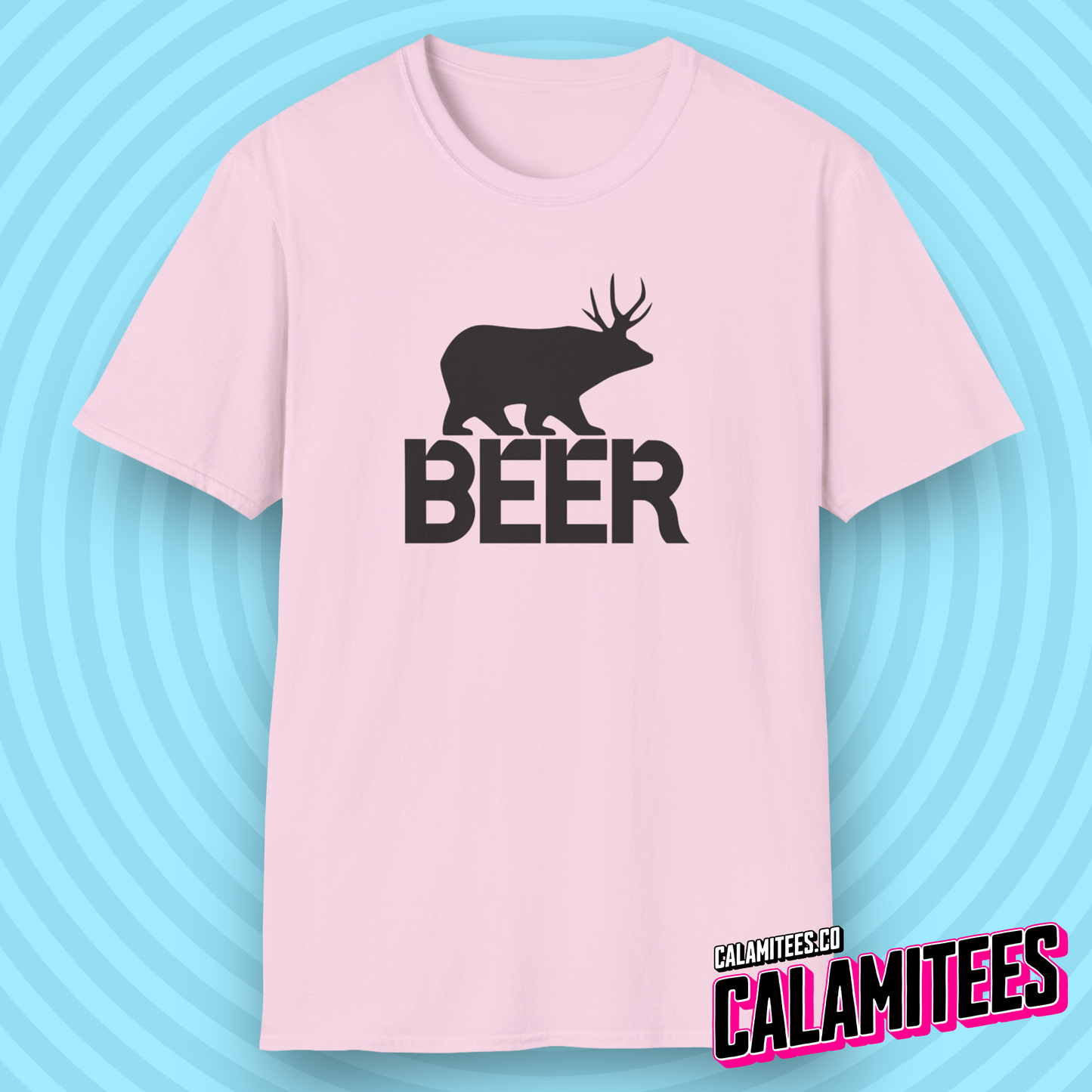 Beer - Bear with Deer Antlers - Behr Parody Logo (stacked) T-Shirt