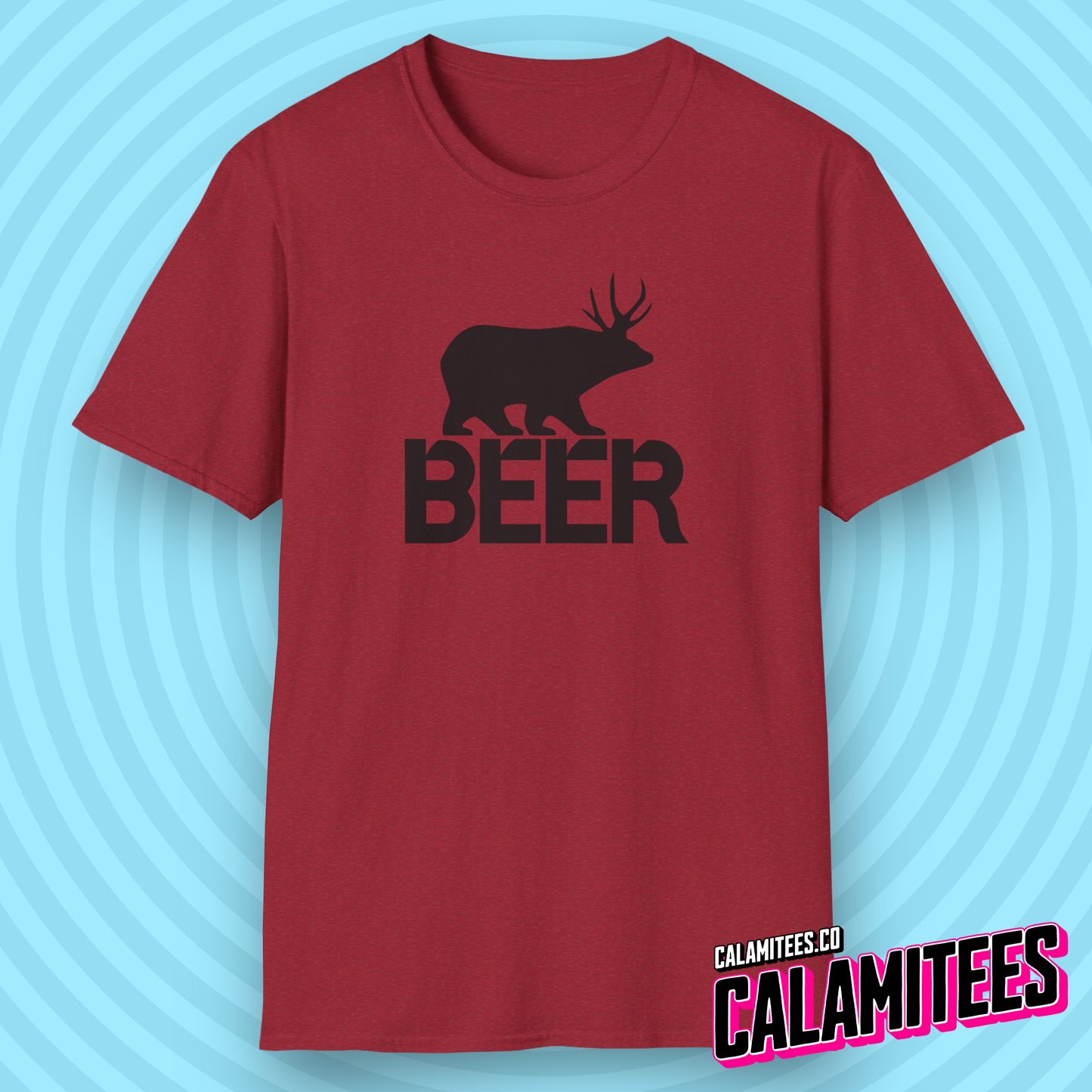Beer - Bear with Deer Antlers - Behr Parody Logo (stacked) T-Shirt