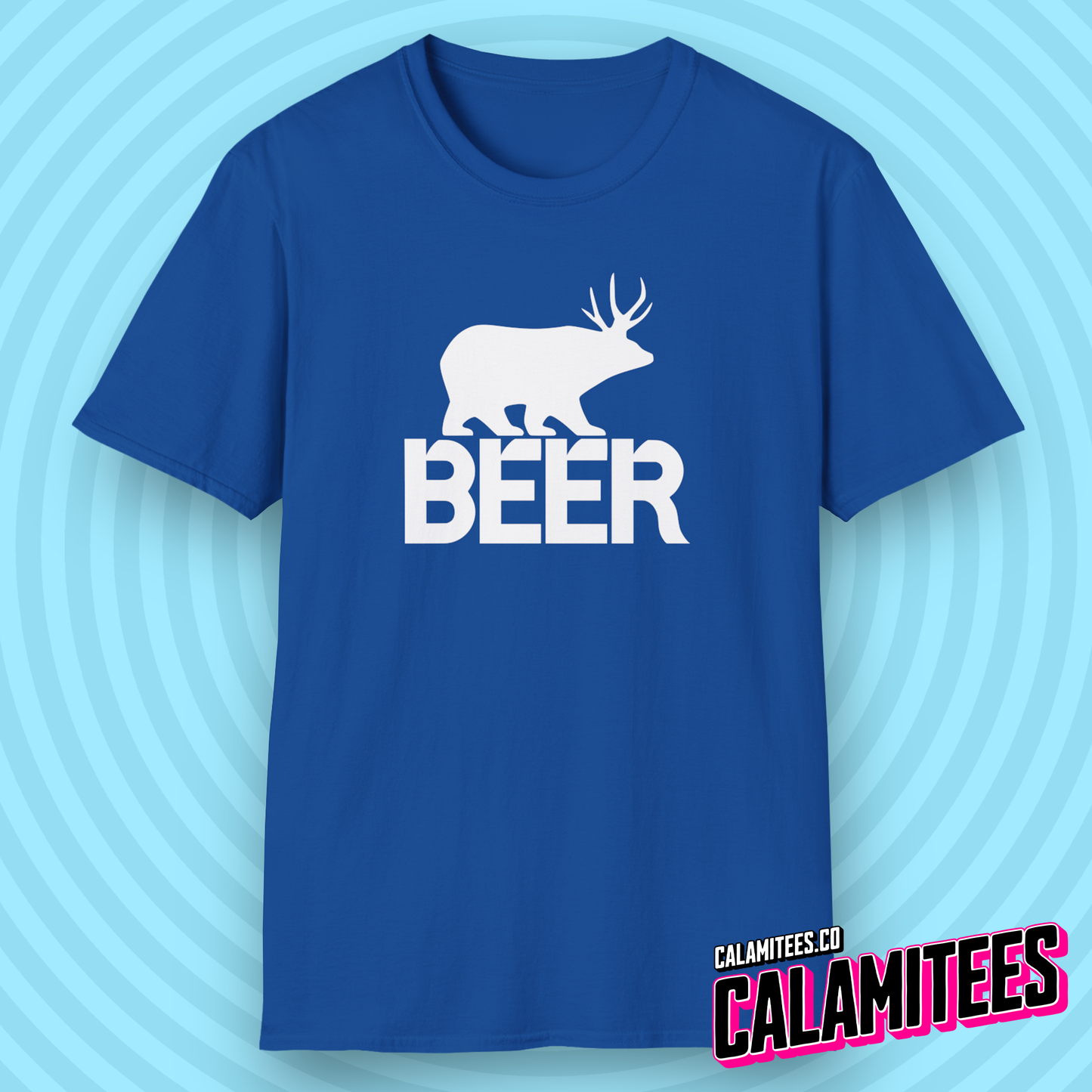 Beer - Bear with Deer Antlers - Behr Parody Logo (stacked) T-Shirt