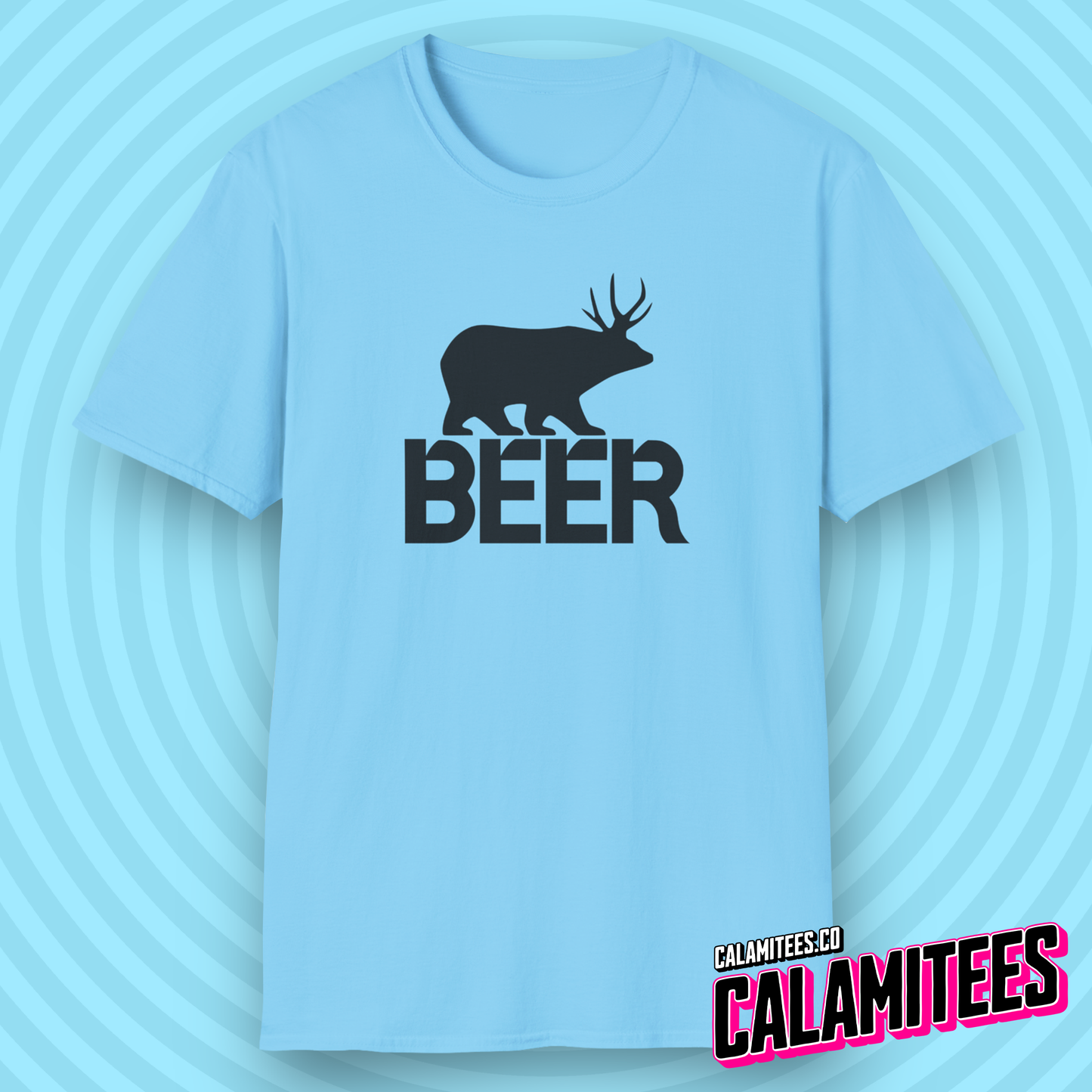 Beer - Bear with Deer Antlers - Behr Parody Logo (stacked) T-Shirt