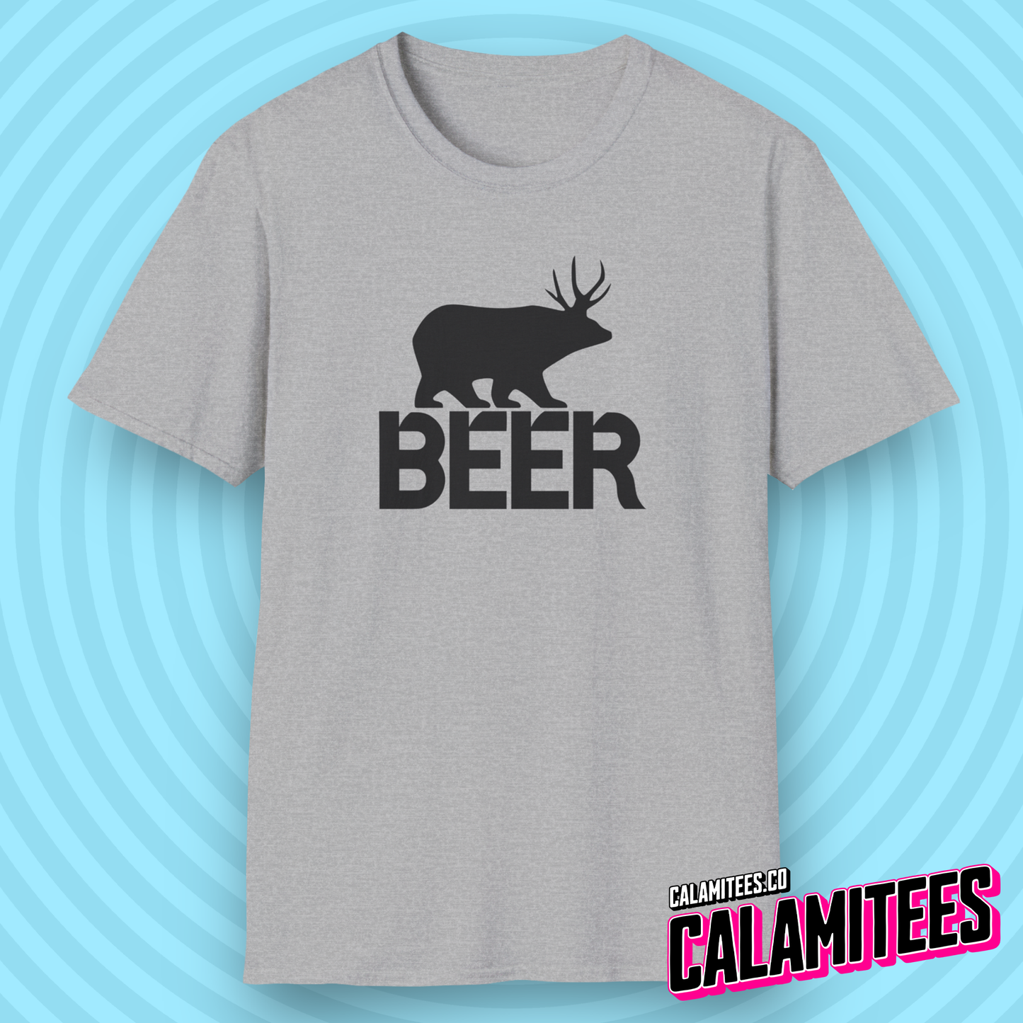 Beer - Bear with Deer Antlers - Behr Parody Logo (stacked) T-Shirt