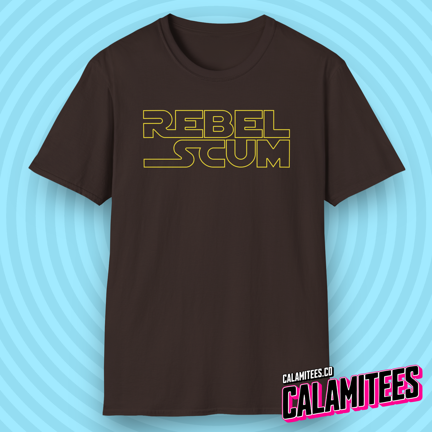 Rebel Scum - Star Wars Parody Logo T-Shirt Rebellion Nostalgia Graphic Tee Throwback Geek T-Shirt