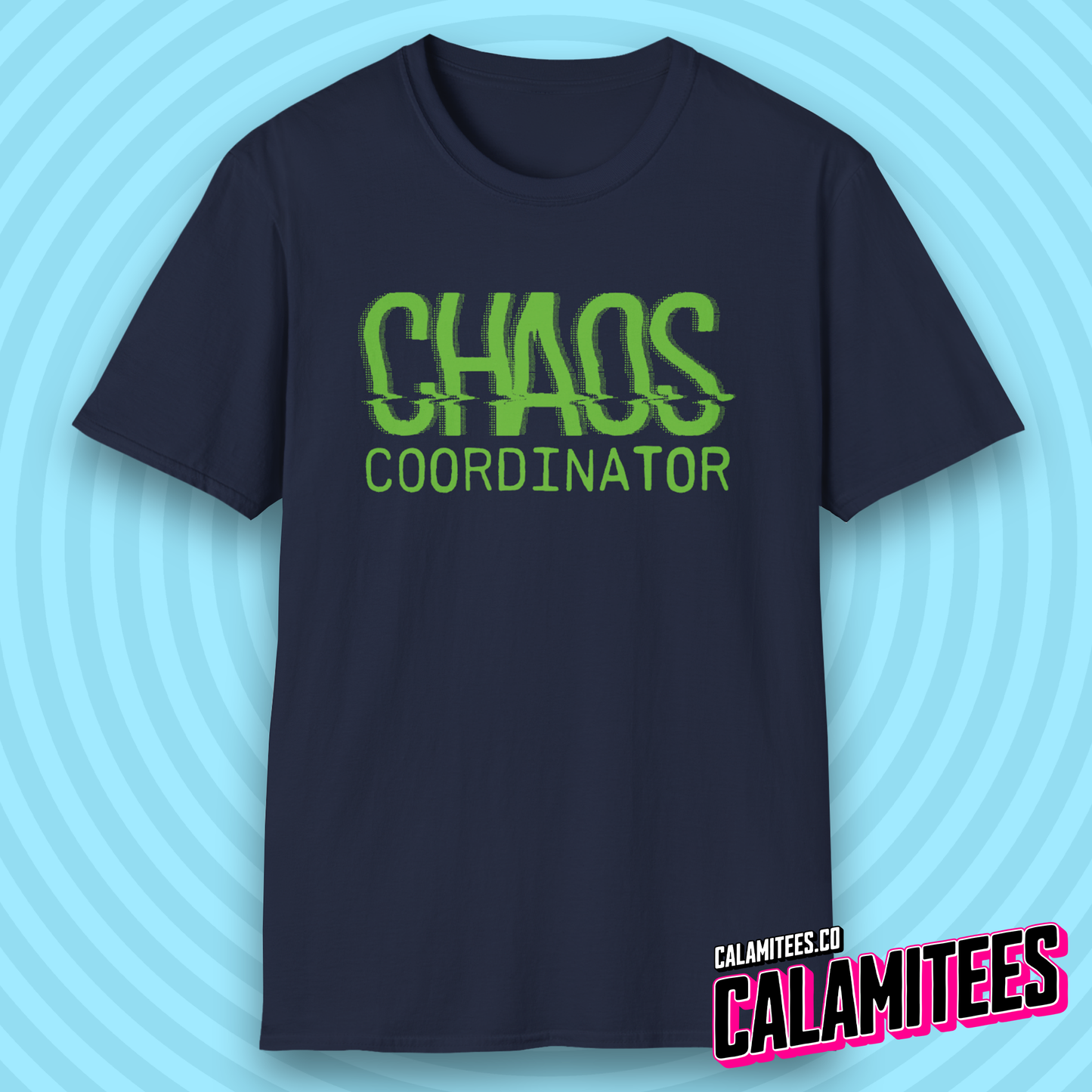 Chaos Coordinator Digital Glitch Hacker Style T-Shirt
