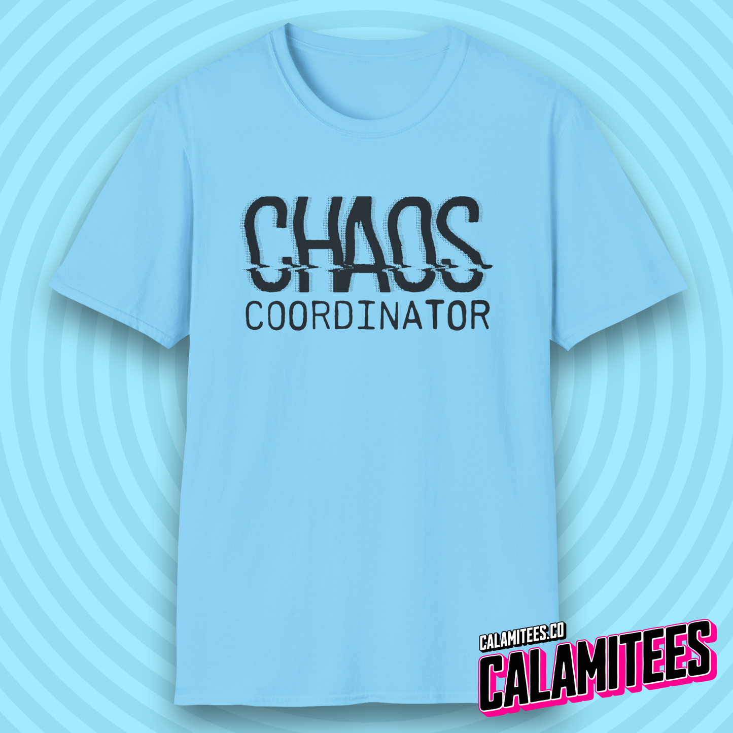 Chaos Coordinator Digital Glitch Hacker Style T-Shirt