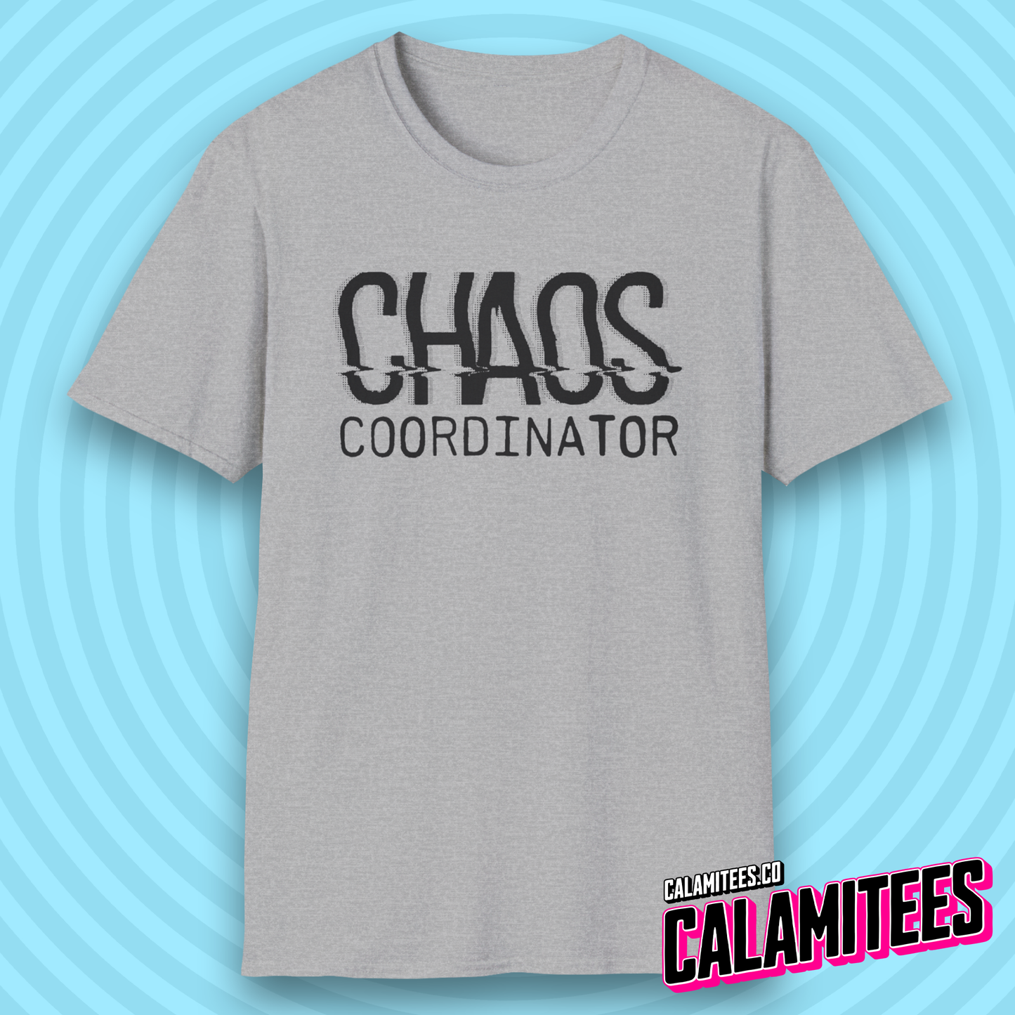 Chaos Coordinator Digital Glitch Hacker Style T-Shirt