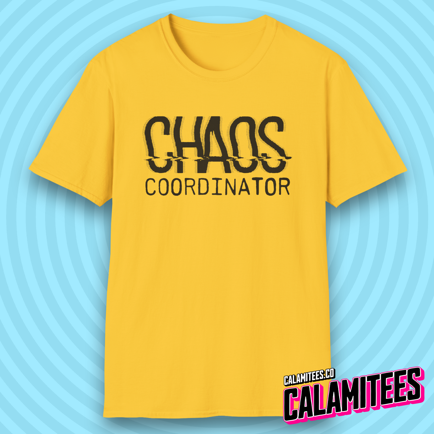 Chaos Coordinator Digital Glitch Hacker Style T-Shirt