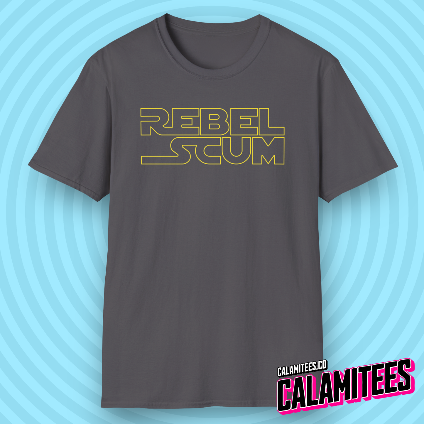 Rebel Scum - Star Wars Parody Logo T-Shirt Rebellion Nostalgia Graphic Tee Throwback Geek T-Shirt