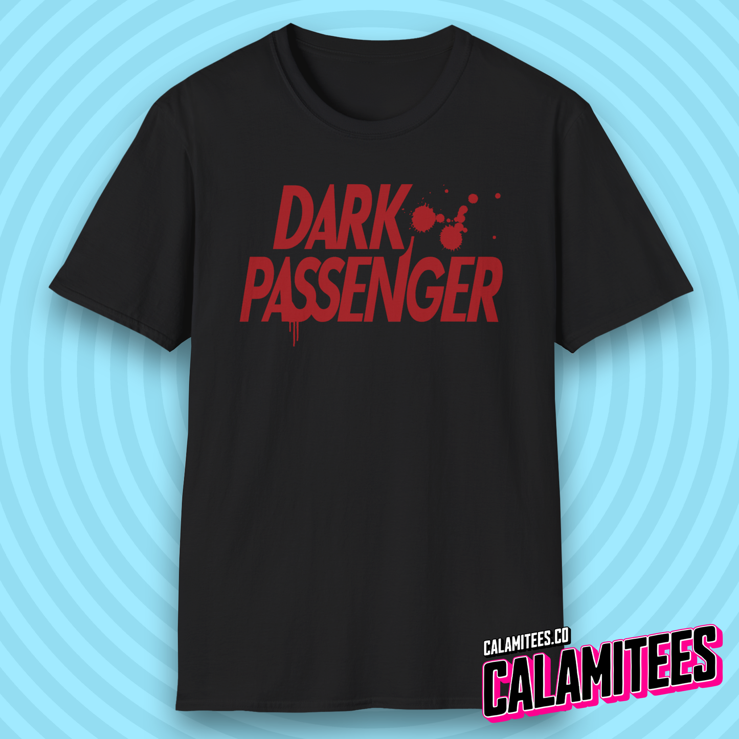 Dark Passenger Dexter Style Blood Splatter Fan T-Shirt