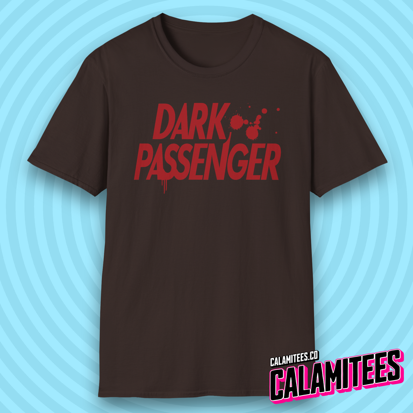 Dark Passenger Dexter Style Blood Splatter Fan T-Shirt