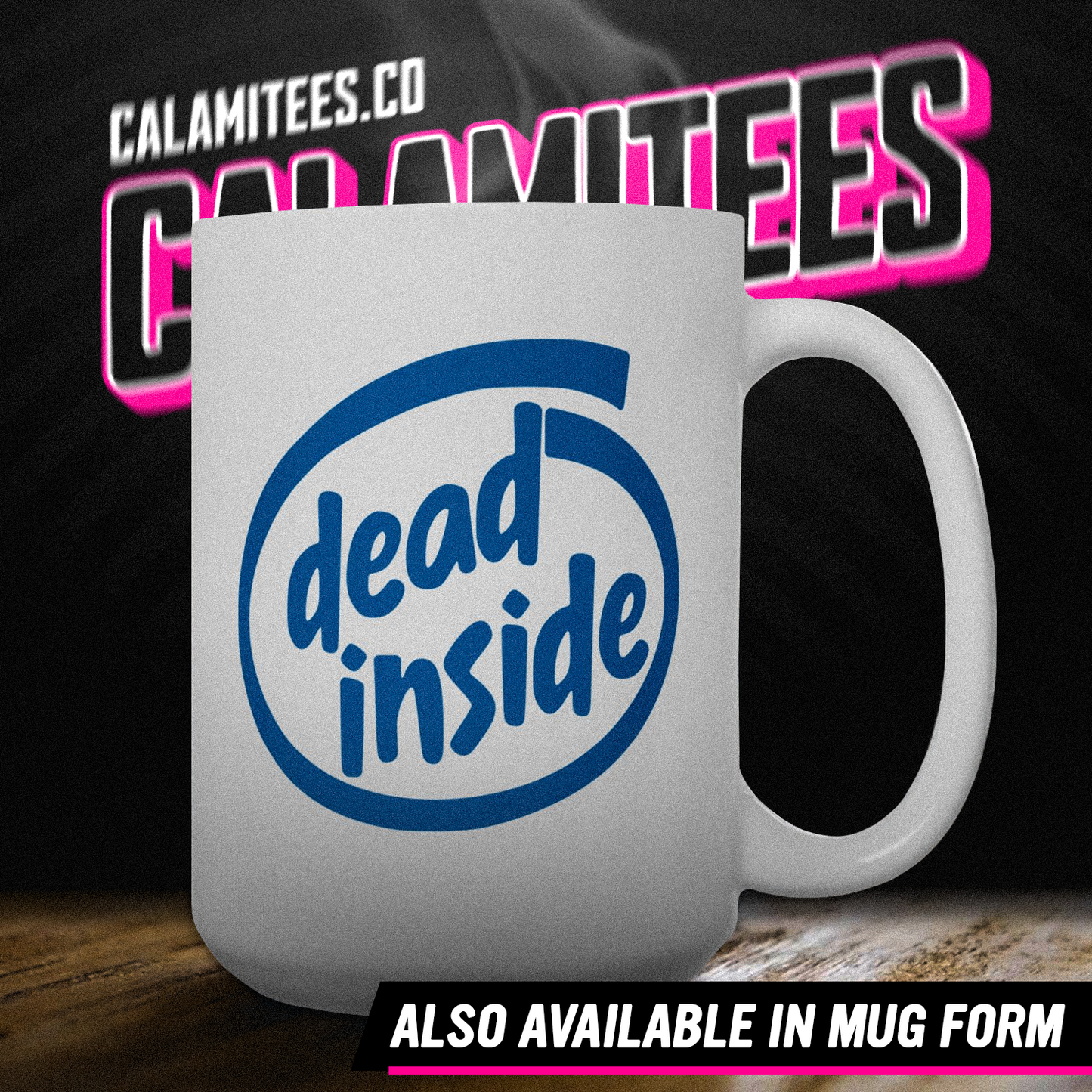 Dead Inside Intel Style Logo Parody Cynical Geek Humor T-Shirt