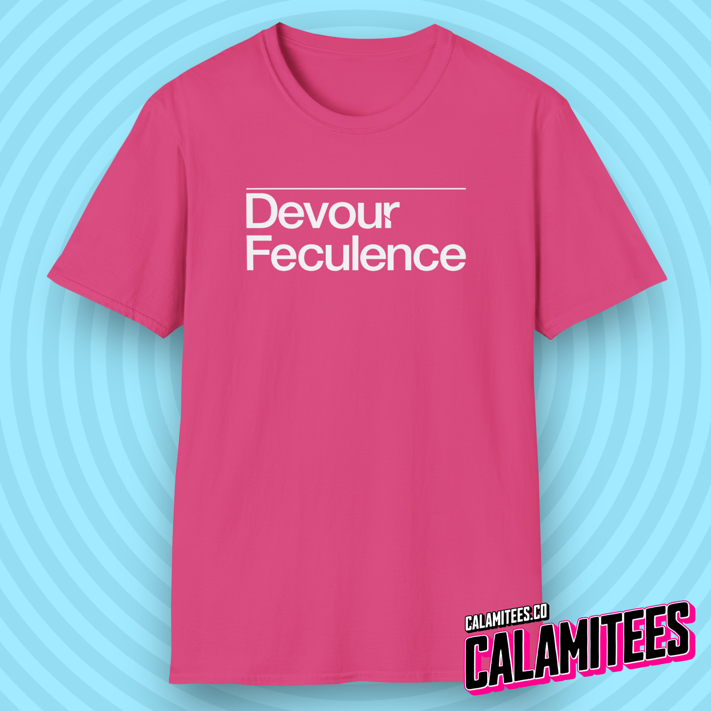 Devour Feculence Milchick Quote from Severance Black and White Photo Severance Title Logo Style Graphic Tee Devour Feculence CALAMITEES.co