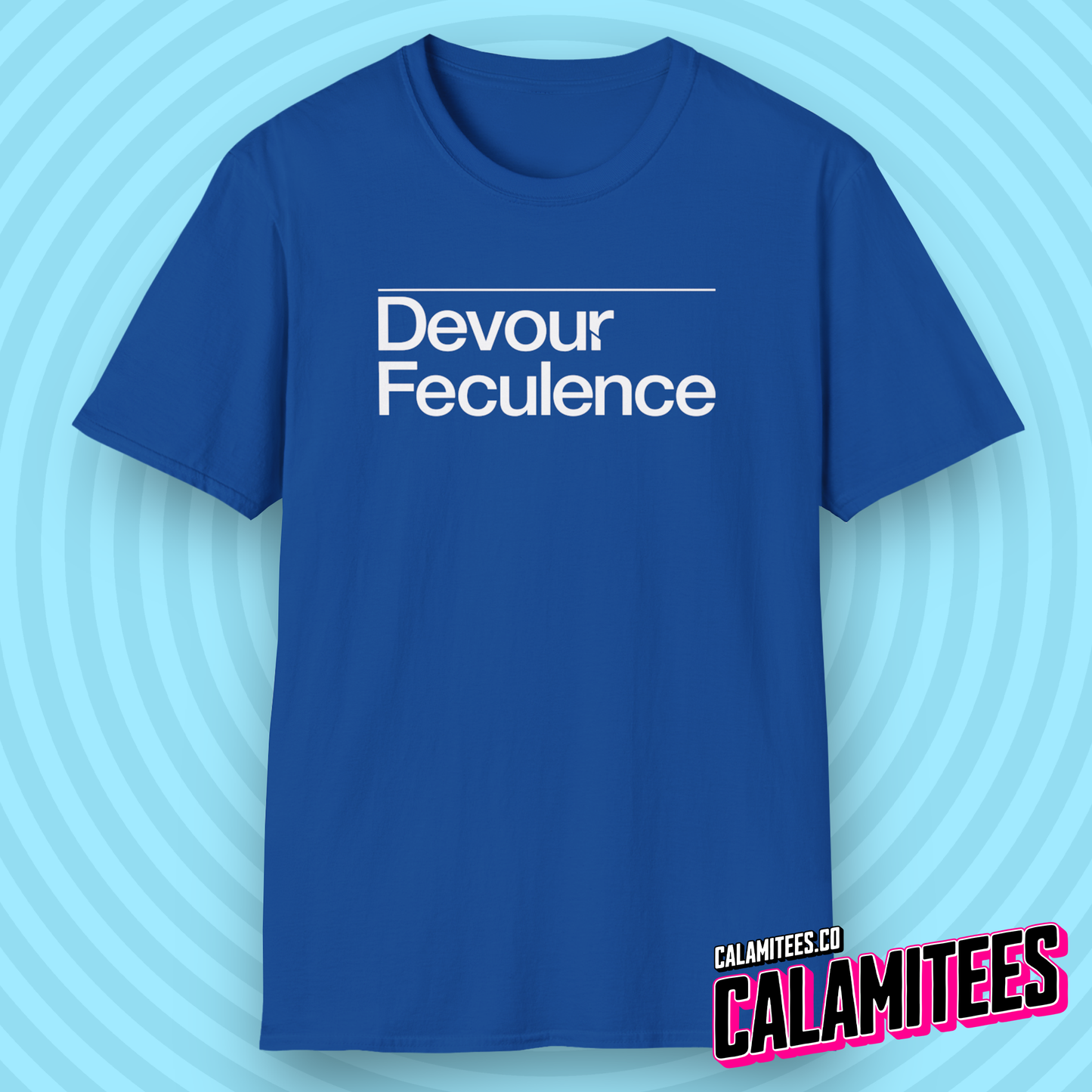 Devour Feculence Milchick Quote from Severance Black and White Photo Severance Title Logo Style Graphic Tee Devour Feculence CALAMITEES.co
