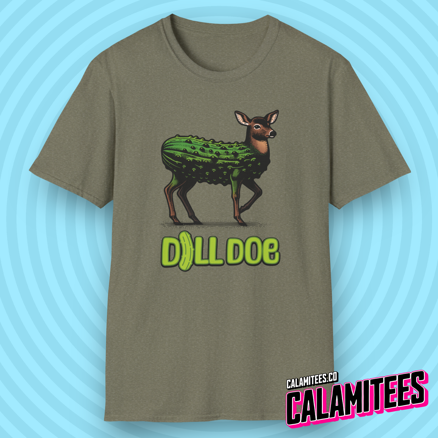 Dill Doe - Pickle Deer Funny Graphic T-Shirt