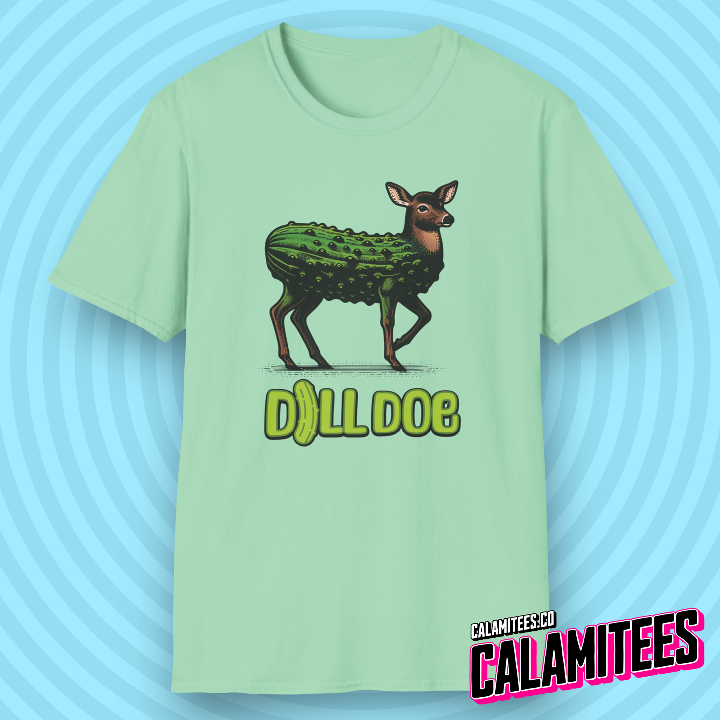 Dill Doe - Pickle Deer Funny Graphic T-Shirt