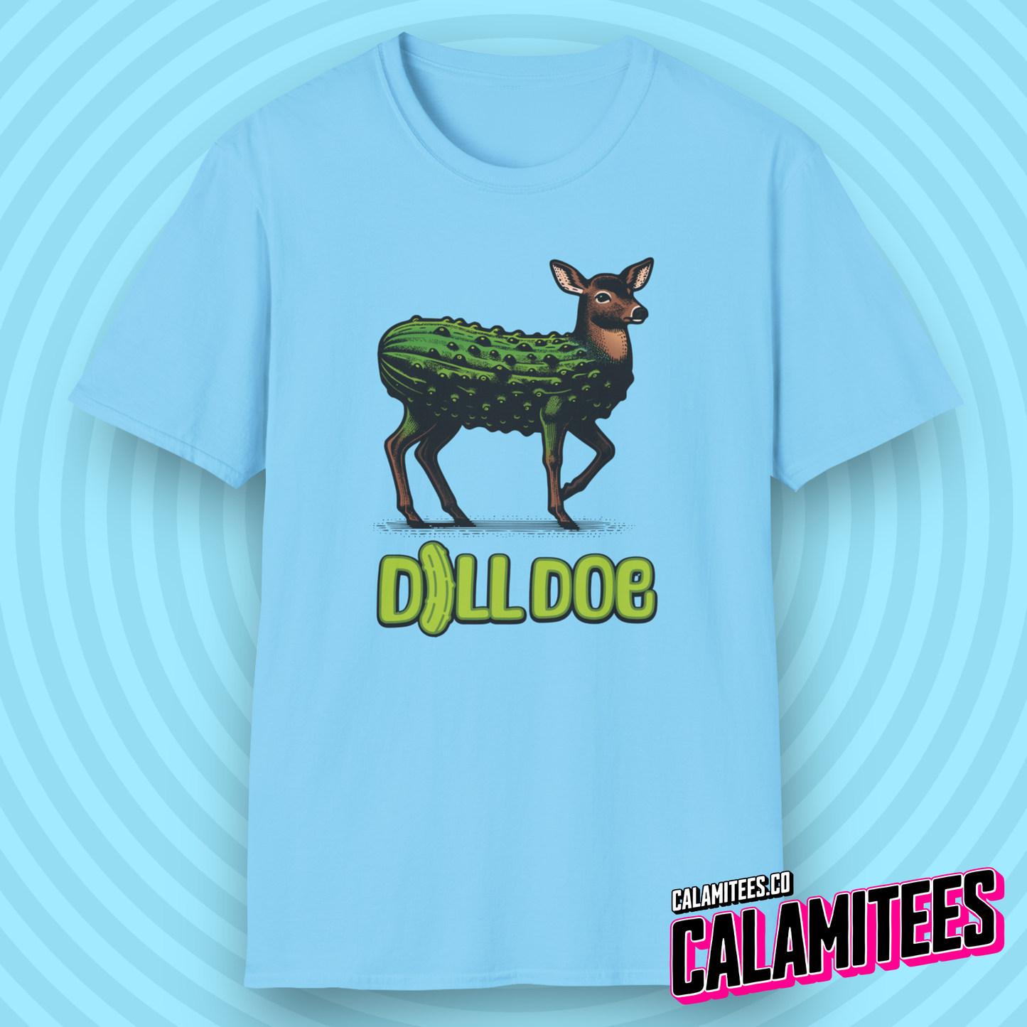 Dill Doe - Pickle Deer Funny Graphic T-Shirt
