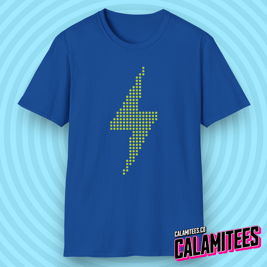 Lightning Bolt Graphic Tee Dotted Style Lightning Bolt, LED style Bolt, Electric, Electricity, Thunderbolt Graphic T-Shirt