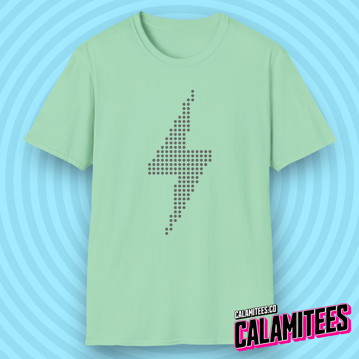Lightning Bolt Graphic Tee Dotted Style Lightning Bolt, LED style Bolt, Electric, Electricity, Thunderbolt Graphic T-Shirt