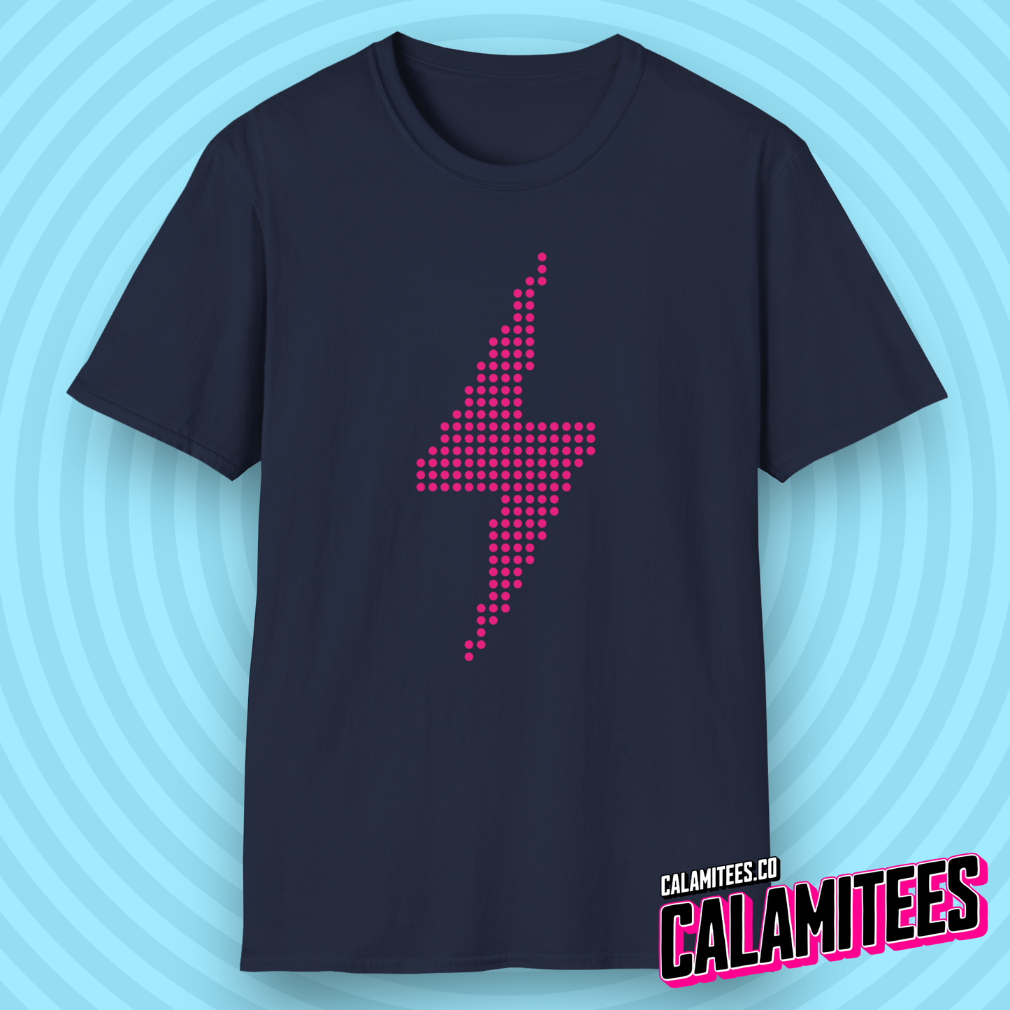 Lightning Bolt Graphic Tee Dotted Style Lightning Bolt, LED style Bolt, Electric, Electricity, Thunderbolt Graphic T-Shirt