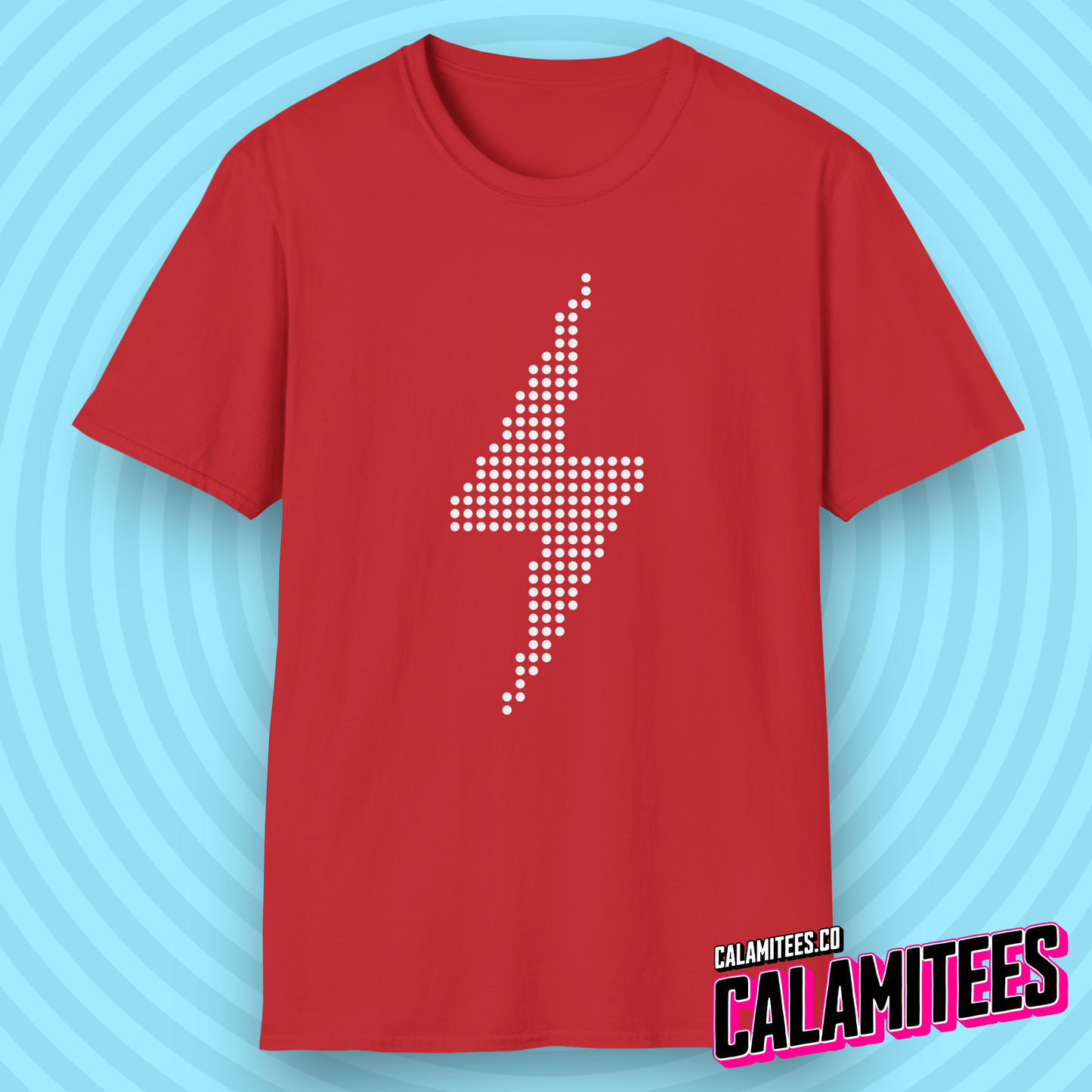 Lightning Bolt Graphic Tee Dotted Style Lightning Bolt, LED style Bolt, Electric, Electricity, Thunderbolt Graphic T-Shirt