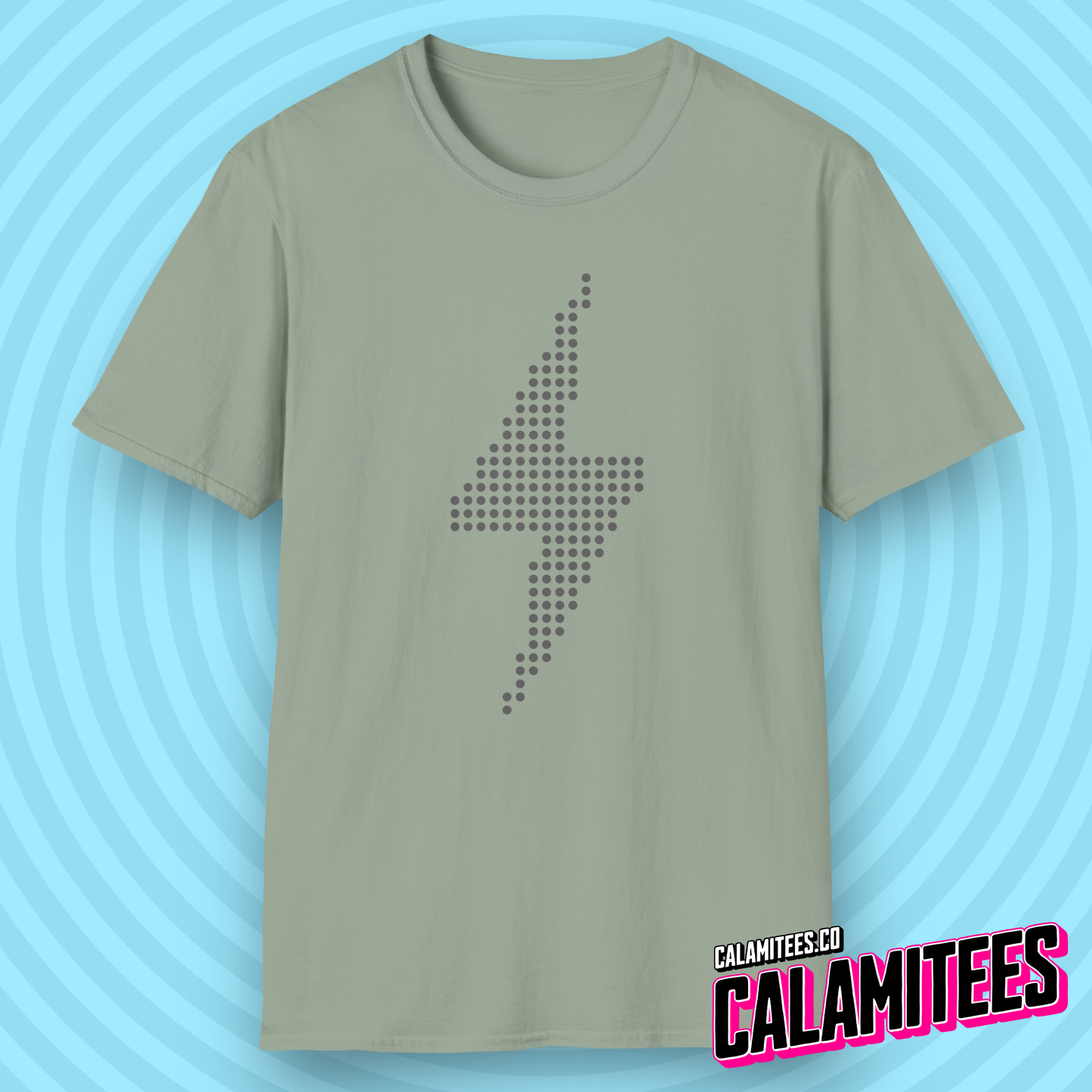 Lightning Bolt Graphic Tee Dotted Style Lightning Bolt, LED style Bolt, Electric, Electricity, Thunderbolt Graphic T-Shirt
