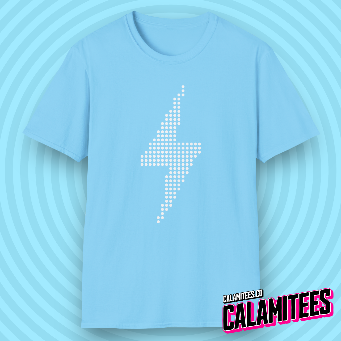 Lightning Bolt Graphic Tee Dotted Style Lightning Bolt, LED style Bolt, Electric, Electricity, Thunderbolt Graphic T-Shirt