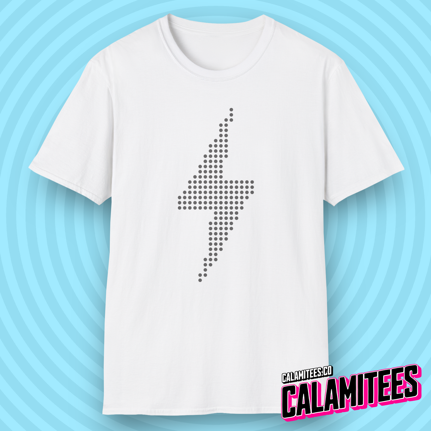 Lightning Bolt Graphic Tee Dotted Style Lightning Bolt, LED style Bolt, Electric, Electricity, Thunderbolt Graphic T-Shirt