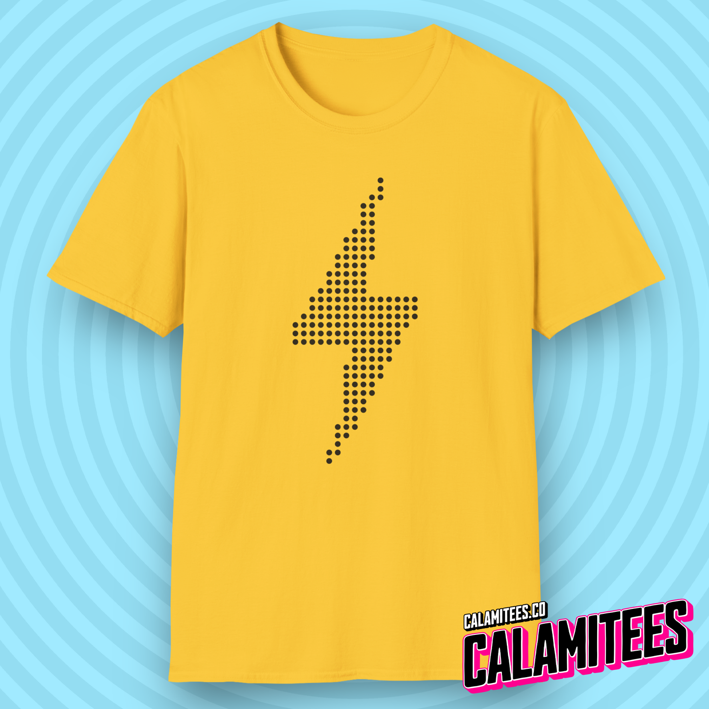 Lightning Bolt Graphic Tee Dotted Style Lightning Bolt, LED style Bolt, Electric, Electricity, Thunderbolt Graphic T-Shirt