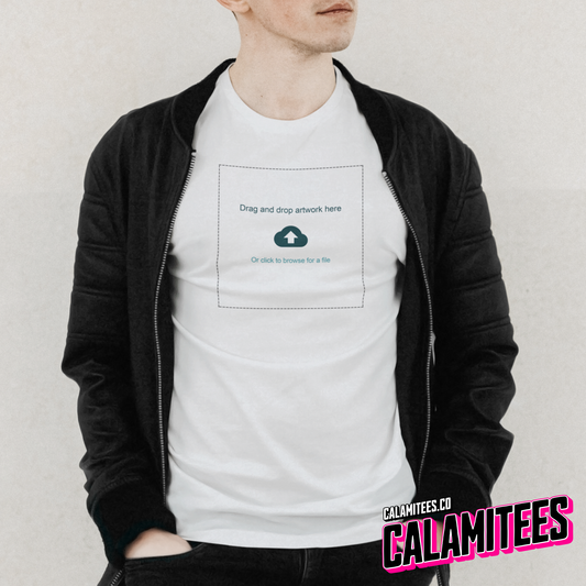 Print On Demand POD Artwork Prompt Joke Forgot To Upload Artwork Graphic Tee Funny Geek T-Shirt