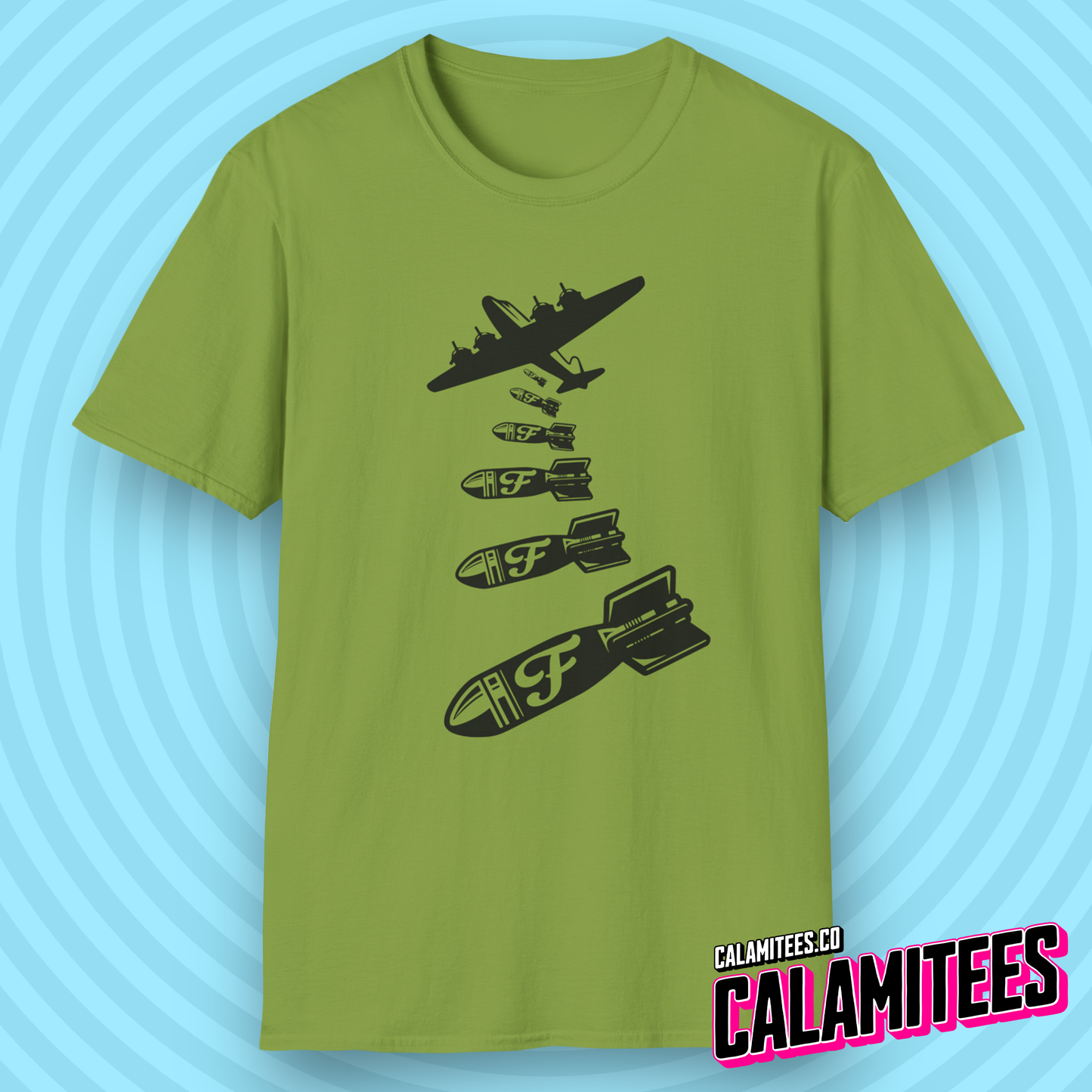 Dropping F-Bombs Funny War Plane T-Shirt - Perfect Tee For Potty Mouths