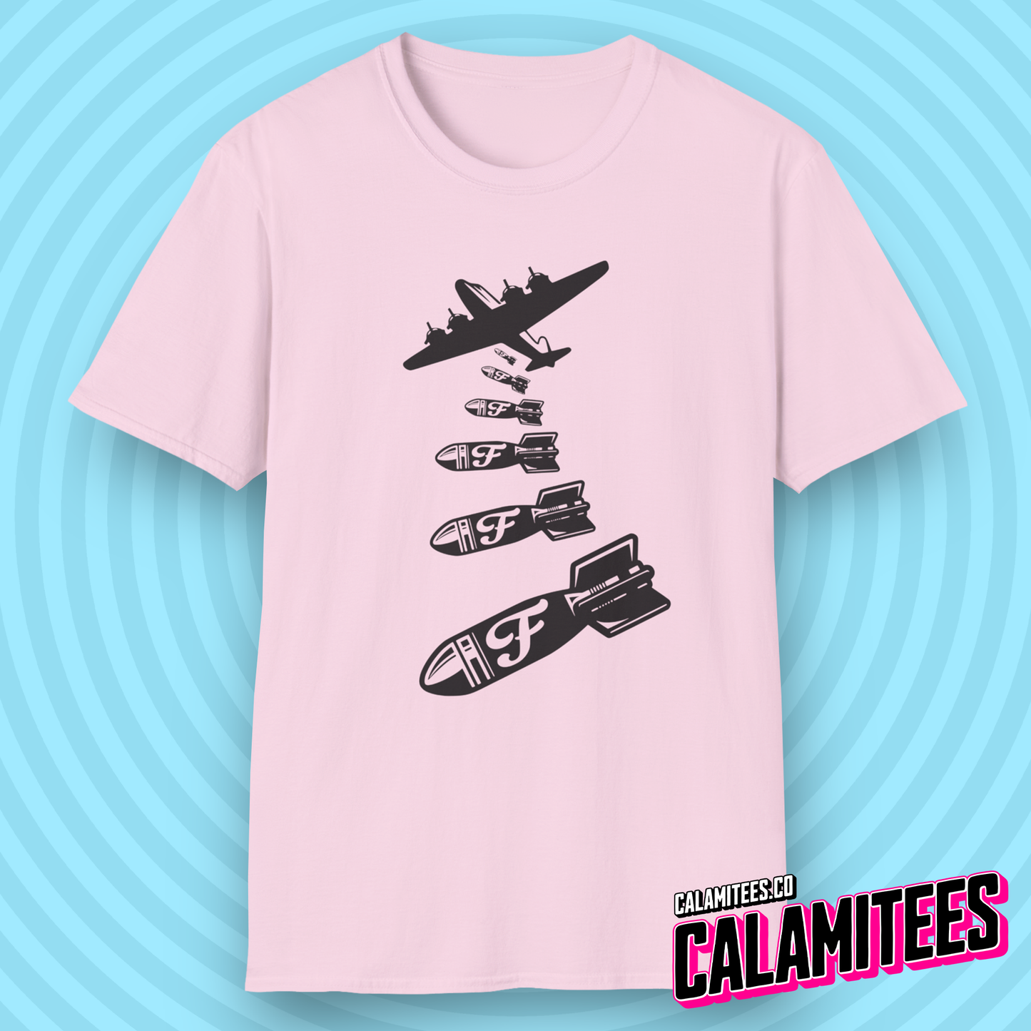 Dropping F-Bombs Funny War Plane T-Shirt - Perfect Tee For Potty Mouths