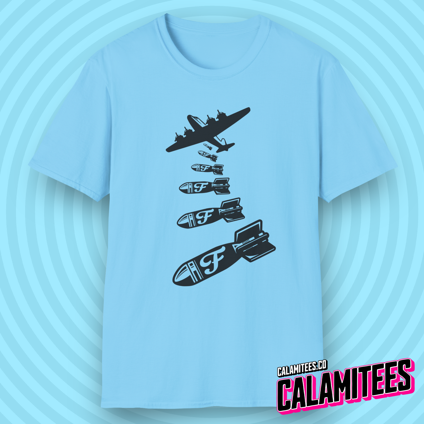 Dropping F-Bombs Funny War Plane T-Shirt - Perfect Tee For Potty Mouths