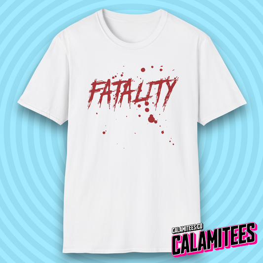 Fatality Blood Splatter Fighter Horror Style Gamer T-Shirt