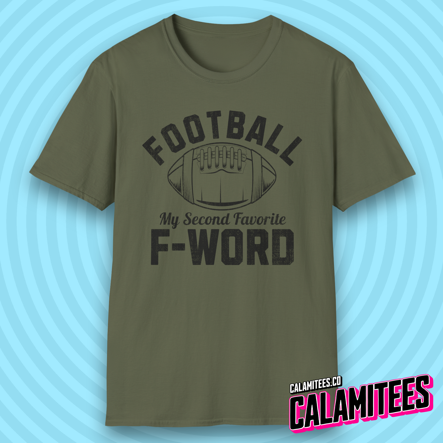 Football My Second Favorite F-Word Funny Sports Fan T-Shirt