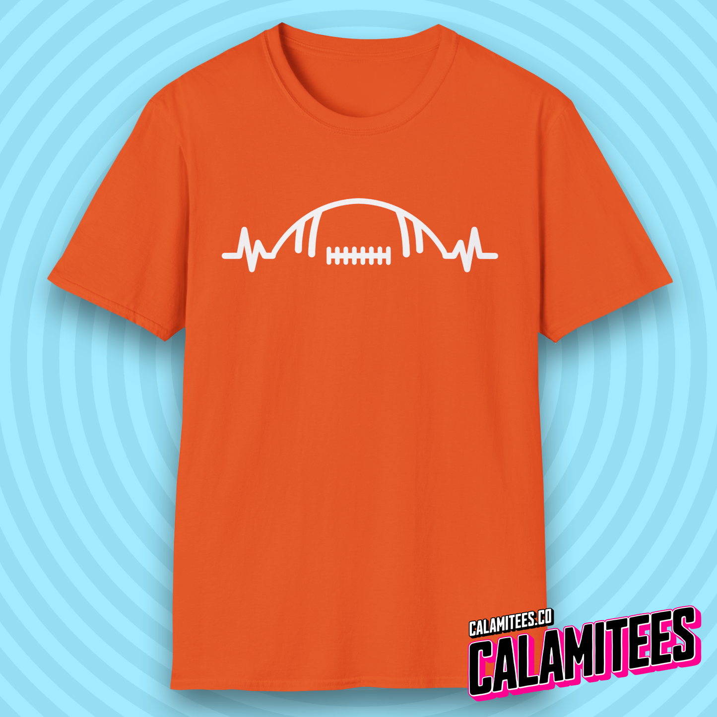 Football Heartbeat Heartrate Pulse Line American Football Lover T-Shirt