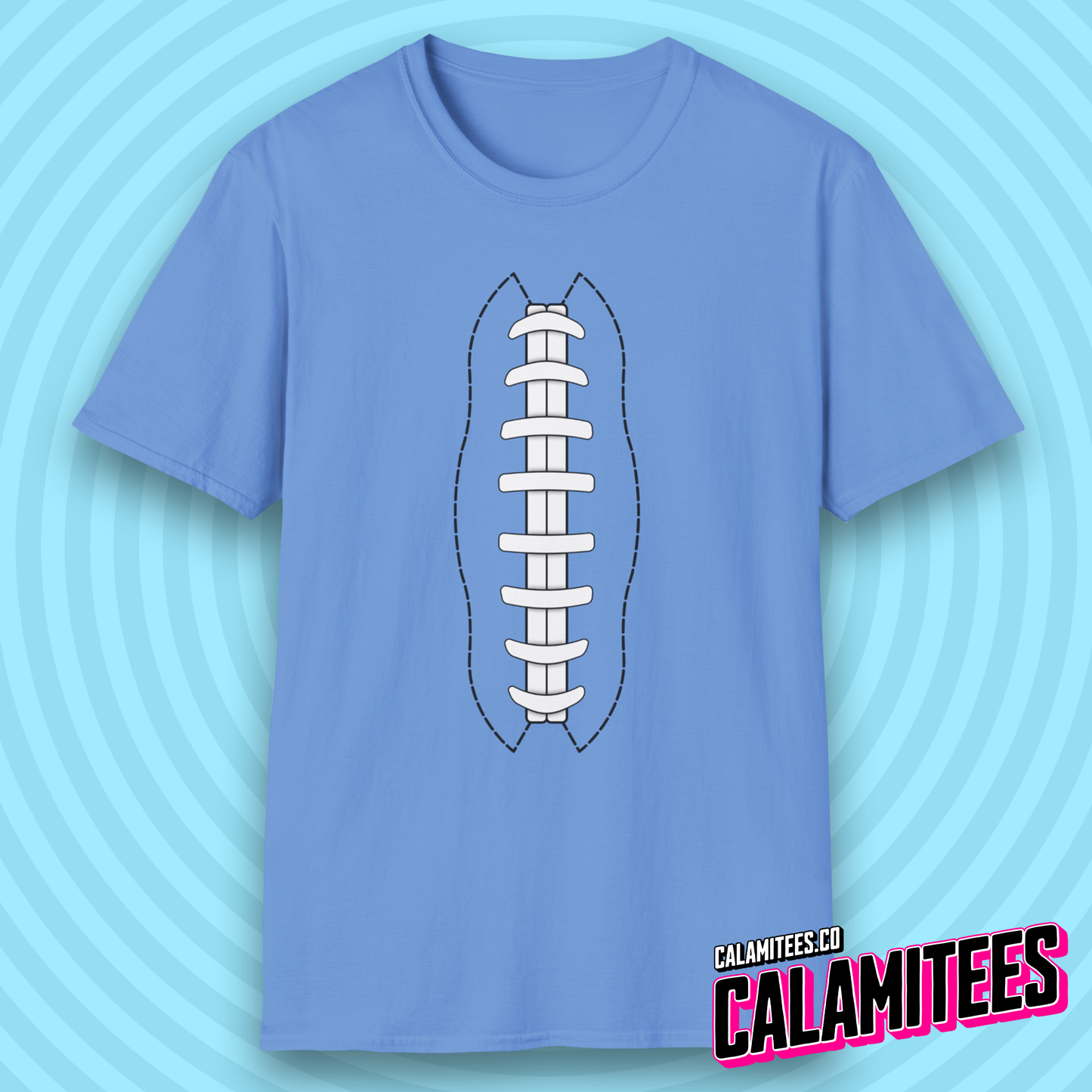 American Football Laces Fantasy Football Lover Stitching T-Shirt